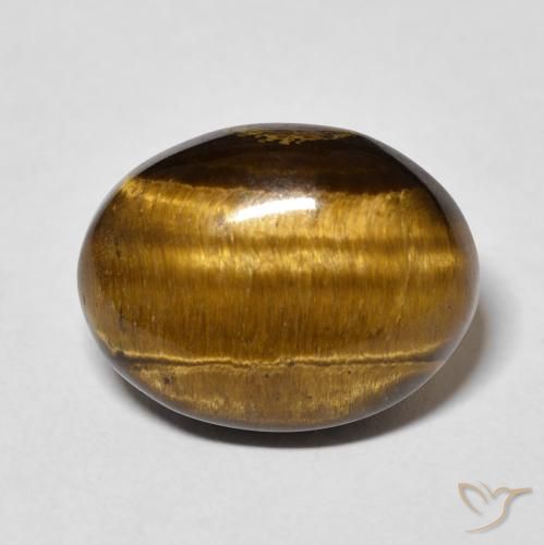 10.42ct Natural Marrón cálido Ojo de Tigre, Ovalada, Opaco