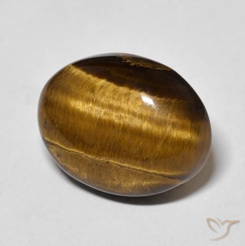 Ojo de Tigre Marrón cálido natural de 10.42 ct, Ovalada, Opaco