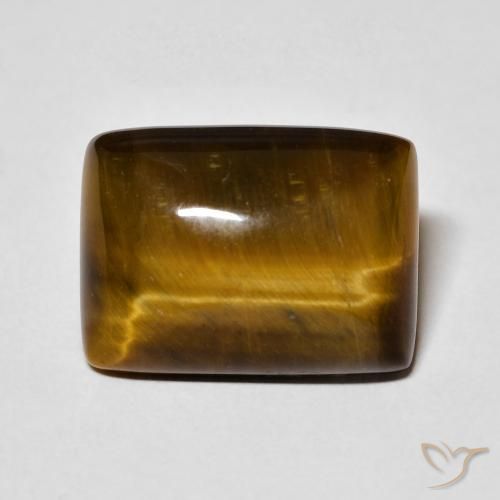 14.14ct Natural Marrón cálido Ojo de Tigre, Corte Baguette, Opaco