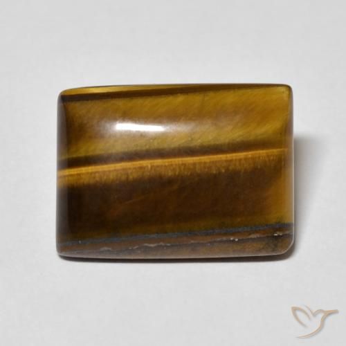 12.14ct Natural Marrón medio Ojo de Tigre, Corte Baguette, Opaco
