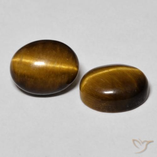 Gemas de Ojo de Tigre Marrón jengibre natural de 6.10 ct, Ovalada, Opaco