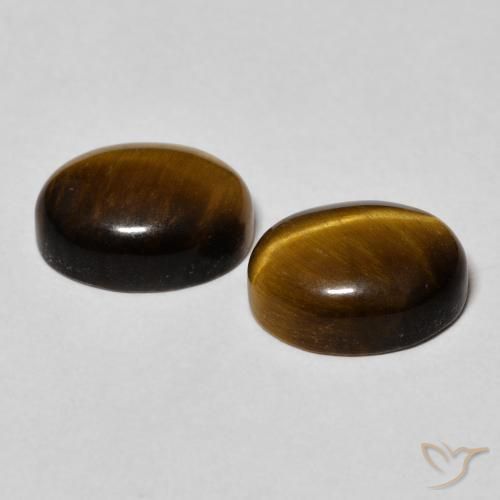 Gemas de Ojo de Tigre Marrón jengibre natural de 6.10 ct, Ovalada, Opaco