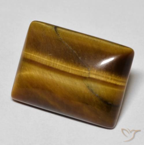 Ojo de Tigre Marrón medio natural de 12.27 ct, Corte Baguette, Opaco