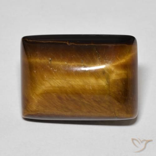 13.67ct Natural Marrón medio Ojo de Tigre, Corte Baguette, Opaco