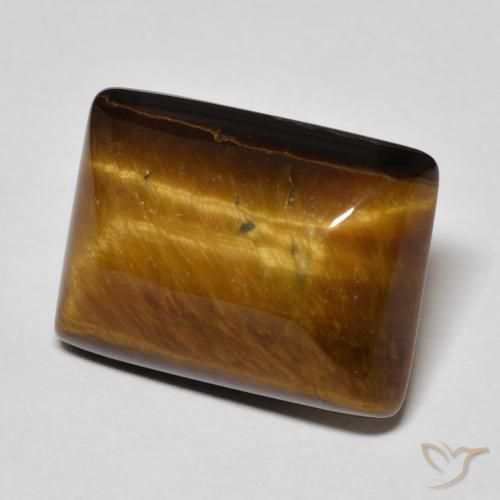 Ojo de Tigre Marrón medio natural de 13.67 ct, Corte Baguette, Opaco