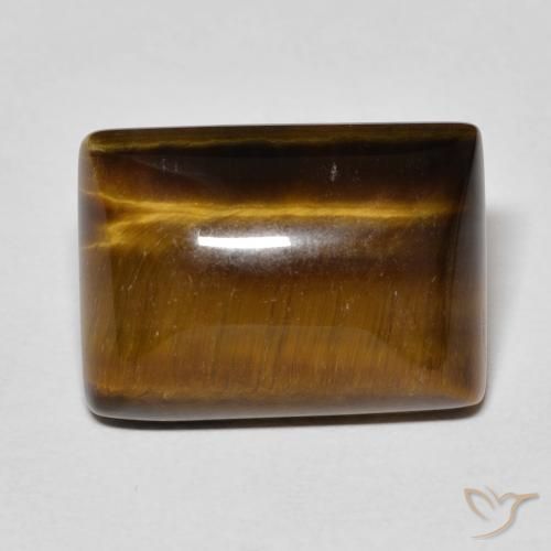 13.92ct Natural Marrón medio Ojo de Tigre, Corte Baguette, Opaco