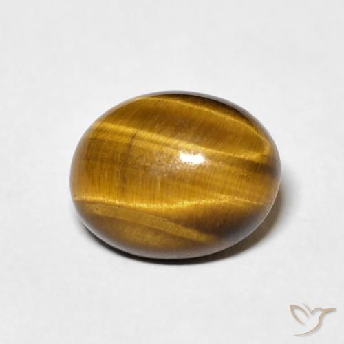 3.51ct Natural Marrón medio Ojo de Tigre, Ovalada, Opaco