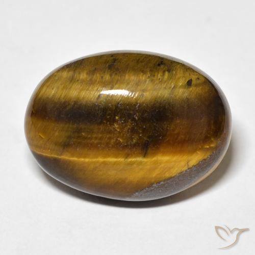 22.45ct Natural Marrón cálido Ojo de Tigre, Ovalada, Opaco