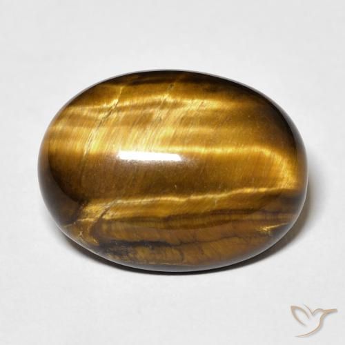 14.73ct Natural Marrón cálido Ojo de Tigre, Ovalada, Opaco