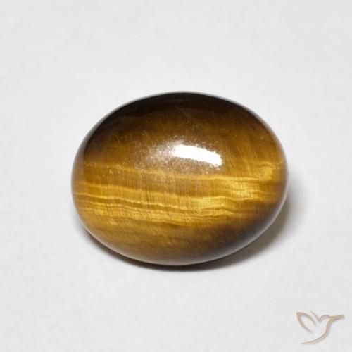 3.04ct Natural Marrón dorado Ojo de Tigre, Ovalada, Opaco