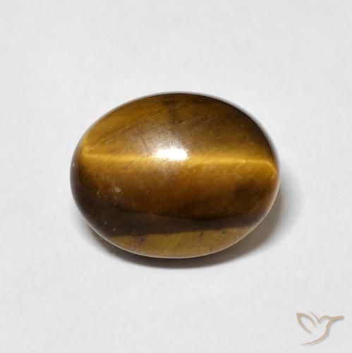 3.03ct Natural Marrón cálido Ojo de Tigre, Ovalada, Opaco