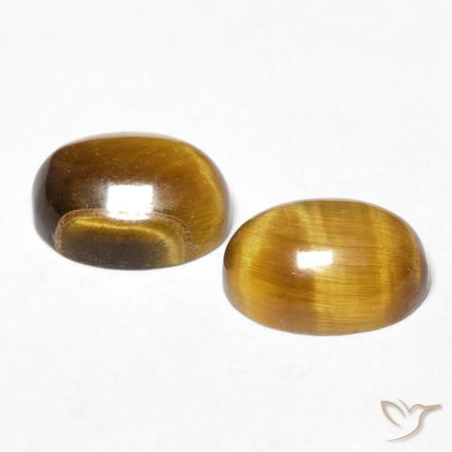 Gemas de Ojo de Tigre Marrón cálido natural de 2.93 ct, Ovalada, Opaco