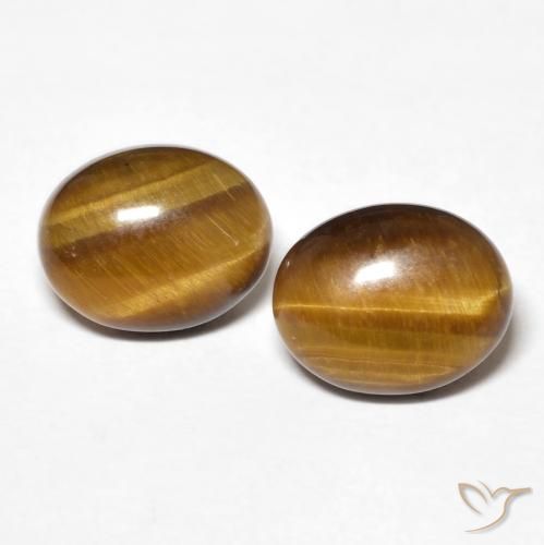 5.65ctw Natural Marrón medio Ojo de Tigre, Ovalada, Opaco