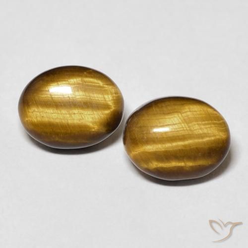 6.38ctw Natural Marrón dorado Ojo de Tigre, Ovalada, Opaco