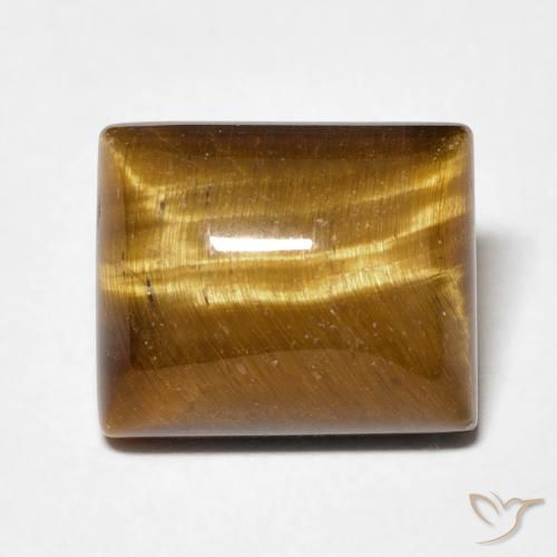 6.28ct Natural Marrón medio Ojo de Tigre, Corte Baguette, Opaco