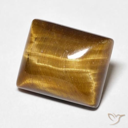 Ojo de Tigre Marrón medio natural de 6.28 ct, Corte Baguette, Opaco