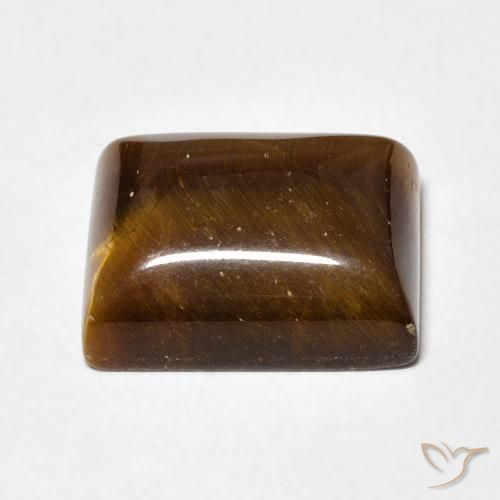 Ojo de Tigre Marrón medio natural de 6.28 ct, Corte Baguette, Opaco
