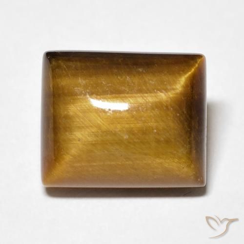 6.18ct Natural Marrón medio Ojo de Tigre, Corte Baguette, Opaco