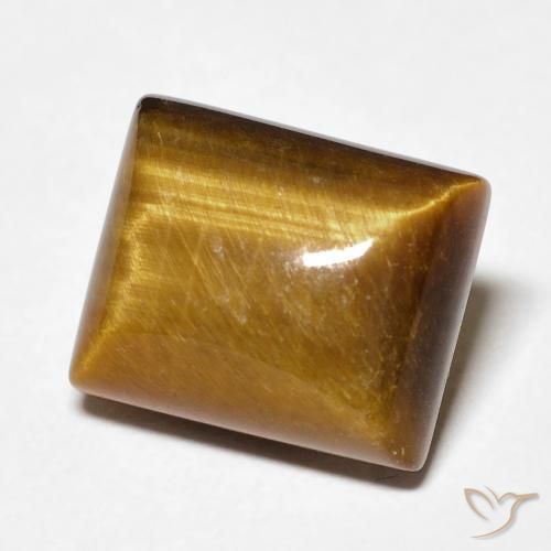 Ojo de Tigre Marrón medio natural de 6.18 ct, Corte Baguette, Opaco