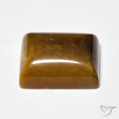 Ojo de Tigre Marrón medio natural de 6.18 ct, Corte Baguette, Opaco