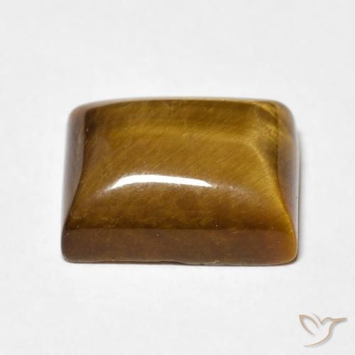 Ojo de Tigre Marrón medio natural de 6.12 ct, Corte Baguette, Opaco