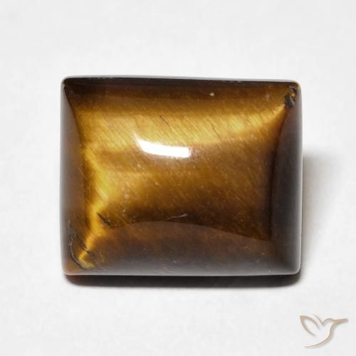 6.13ct Natural Marrón medio Ojo de Tigre, Corte Baguette, Opaco