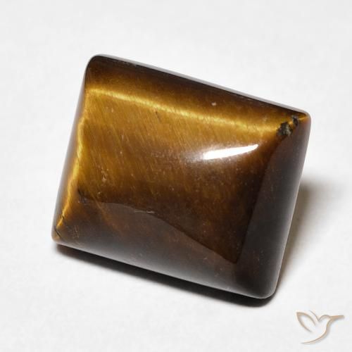 Ojo de Tigre Marrón medio natural de 6.13 ct, Corte Baguette, Opaco