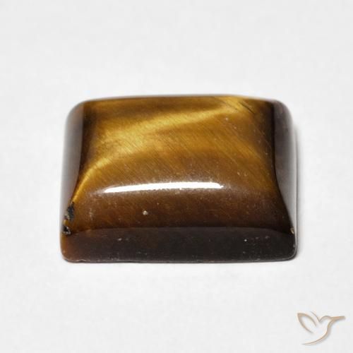 Ojo de Tigre Marrón medio natural de 6.13 ct, Corte Baguette, Opaco
