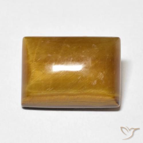 7.19ct Natural Marrón dorado Ojo de Tigre, Corte Baguette, Opaco