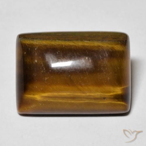 13.54ct Natural Marrón jengibre Ojo de Tigre, Corte Baguette, Opaco