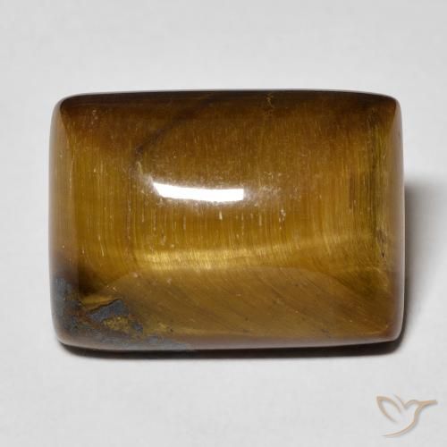 14.24ct Natural Marrón jengibre Ojo de Tigre, Corte Baguette, Opaco