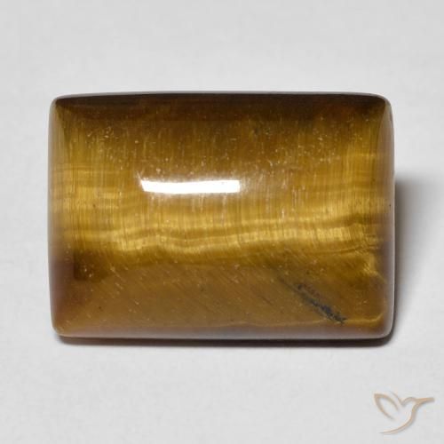 12.68ct Natural Marrón cálido Ojo de Tigre, Corte Baguette, Opaco