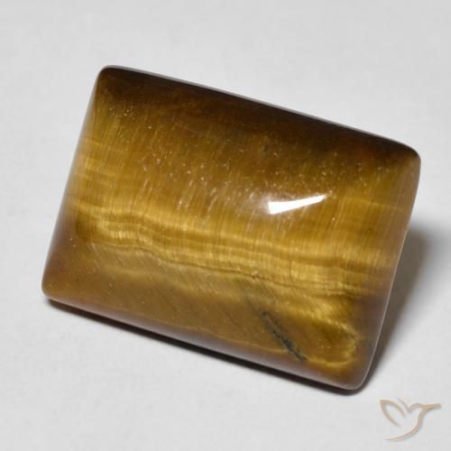 Ojo de Tigre Marrón cálido natural de 12.68 ct, Corte Baguette, Opaco