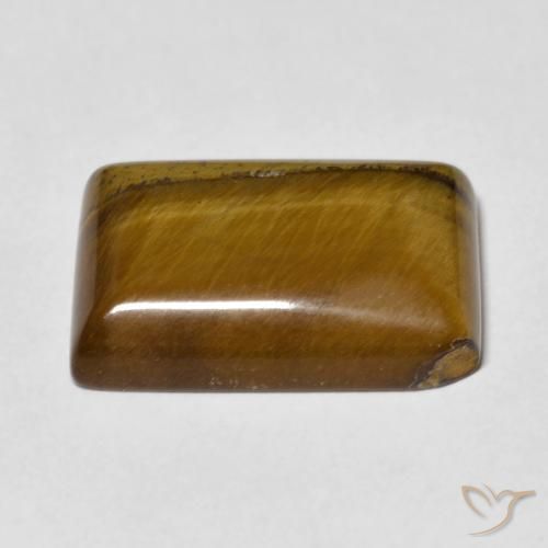 Ojo de Tigre Marrón medio natural de 11.12 ct, Corte Baguette, Opaco