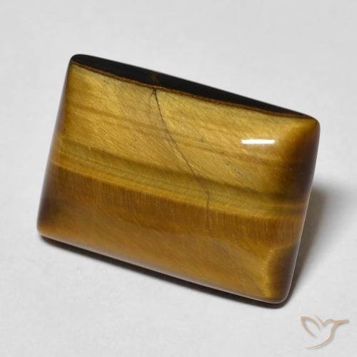 Ojo de Tigre Marrón cálido natural de 10.74 ct, Corte Baguette, Opaco