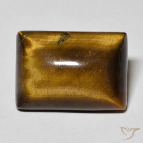 12.62ct Natural Marrón medio Ojo de Tigre, Corte Baguette, Opaco