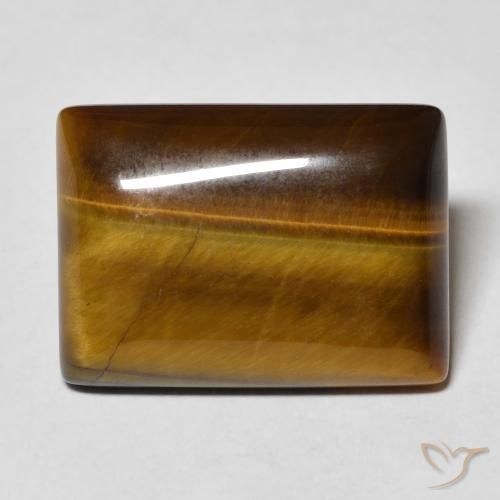 11.19ct Natural Marrón dorado Ojo de Tigre, Corte Baguette, Opaco