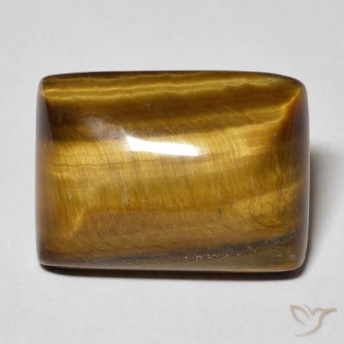 13.92ct Natural Marrón cálido Ojo de Tigre, Corte Baguette, Opaco