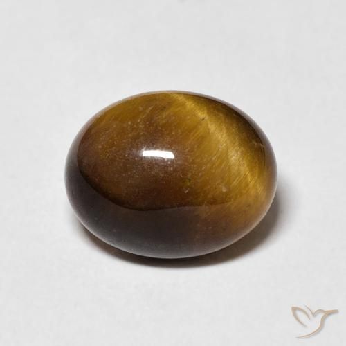 3.41ct Natural Marrón cálido Ojo de Tigre, Ovalada, Opaco