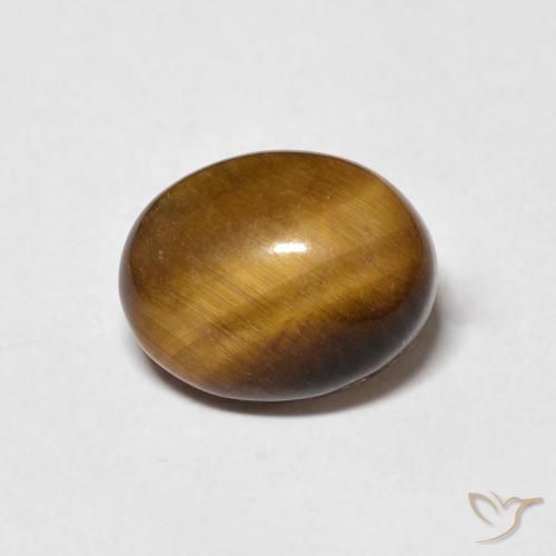 2.80ct Natural Marrón amarillento Ojo de Tigre, Ovalada, Opaco