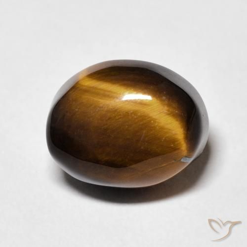 5.77ct Natural Marrón dorado Ojo de Tigre, Ovalada, Opaco