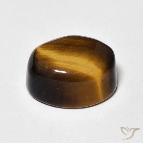 Ojo de Tigre Marrón dorado natural de 5.77 ct, Ovalada, Opaco