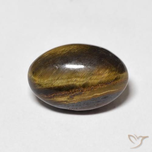 4.23ct Natural Marrón cálido Ojo de Tigre, Ovalada, Opaco