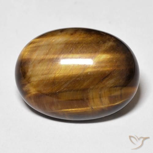 14.47ct Natural Marrón cálido Ojo de Tigre, Ovalada, Opaco