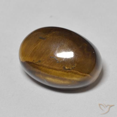 Ojo de Tigre Marrón cálido natural de 7.31 ct, Ovalada, Opaco