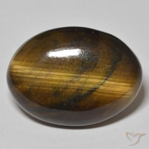 24.06ct Natural Marrón cálido Ojo de Tigre, Ovalada, Opaco