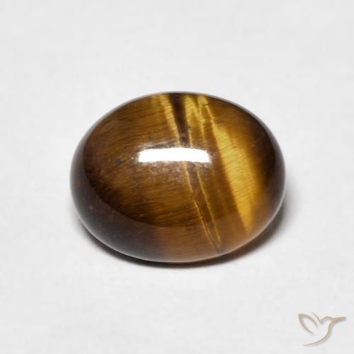 1.72ct Natural Marrón dorado Ojo de Tigre, Ovalada, Opaco