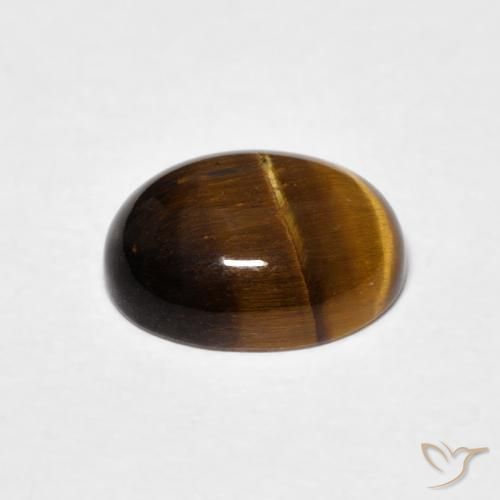 Ojo de Tigre Marrón dorado natural de 1.72 ct, Ovalada, Opaco