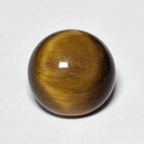 4.17ct Natural Marrón cálido Ojo de Tigre, Redondo, Opaco