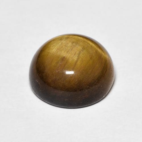 Ojo de Tigre Marrón cálido natural de 4.17 ct, Redondo, Opaco